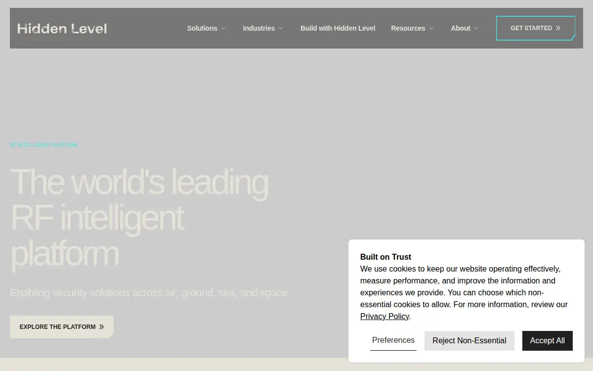 Homepage of Hidden Level INC