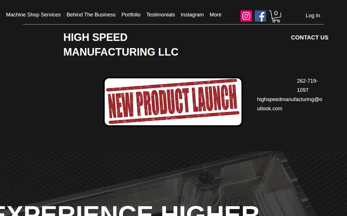 Homepage of High Speed Manufacturing LLC