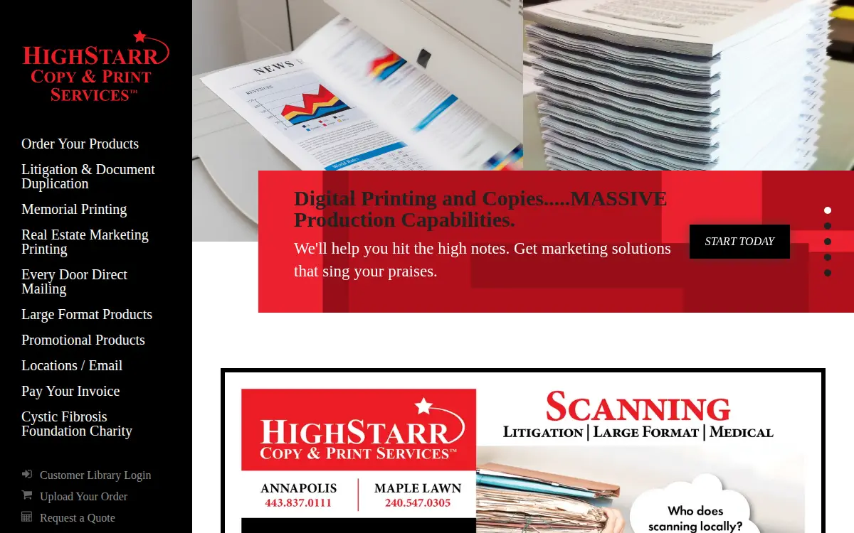 Homepage of Highstarr, INC