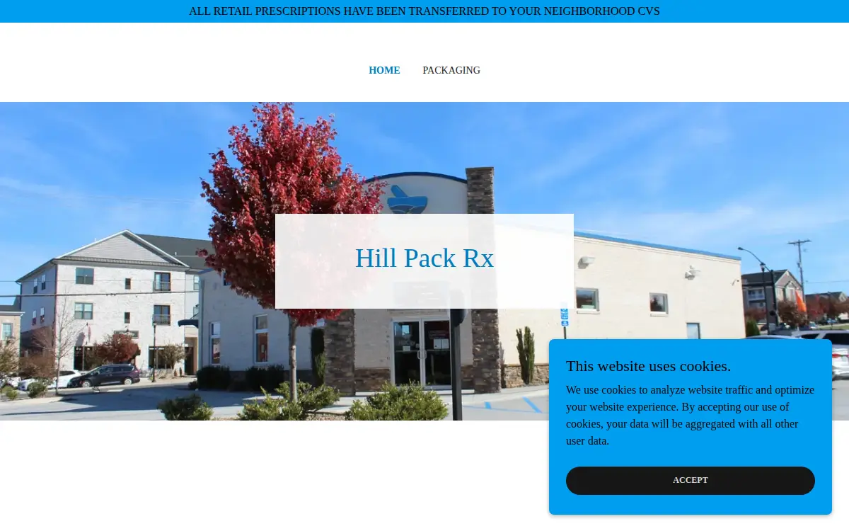 Homepage of Hill City Pharmacy, INC