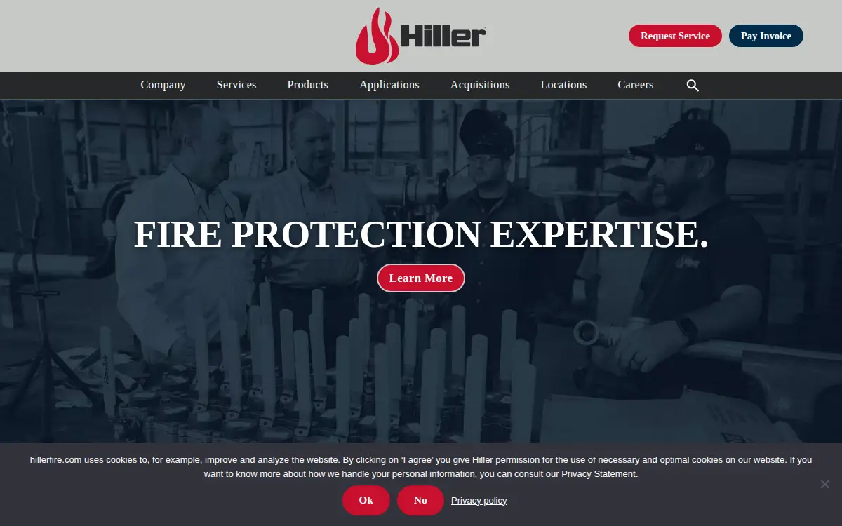Homepage of The Hiller Companies, LLC