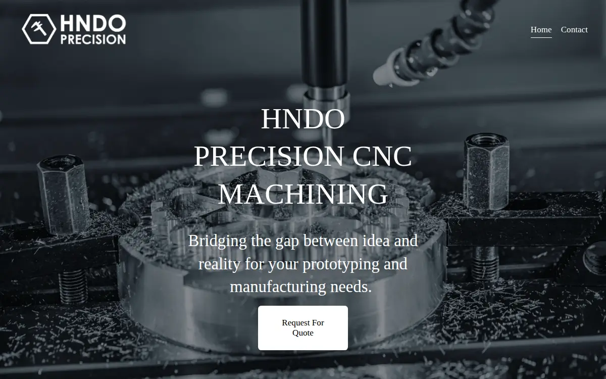 Homepage of Hndo Precision LLC