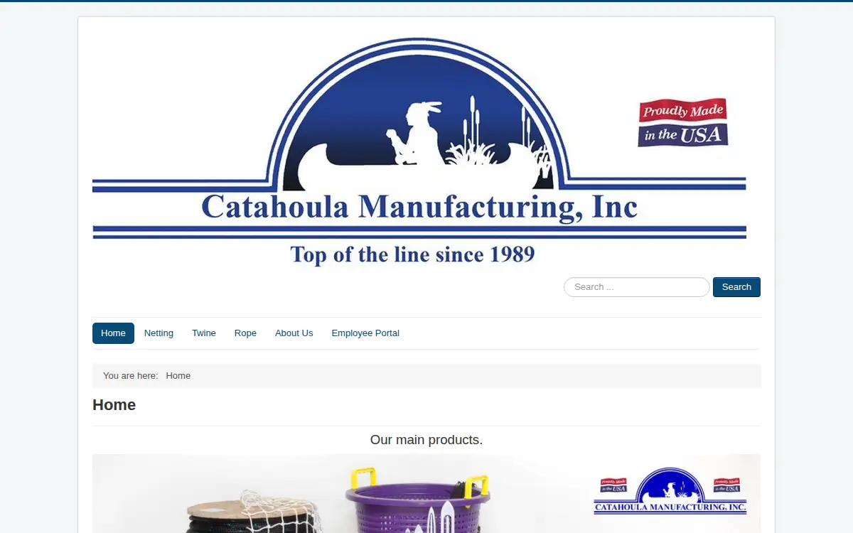Homepage of Catahoula Manufacturing, INC.