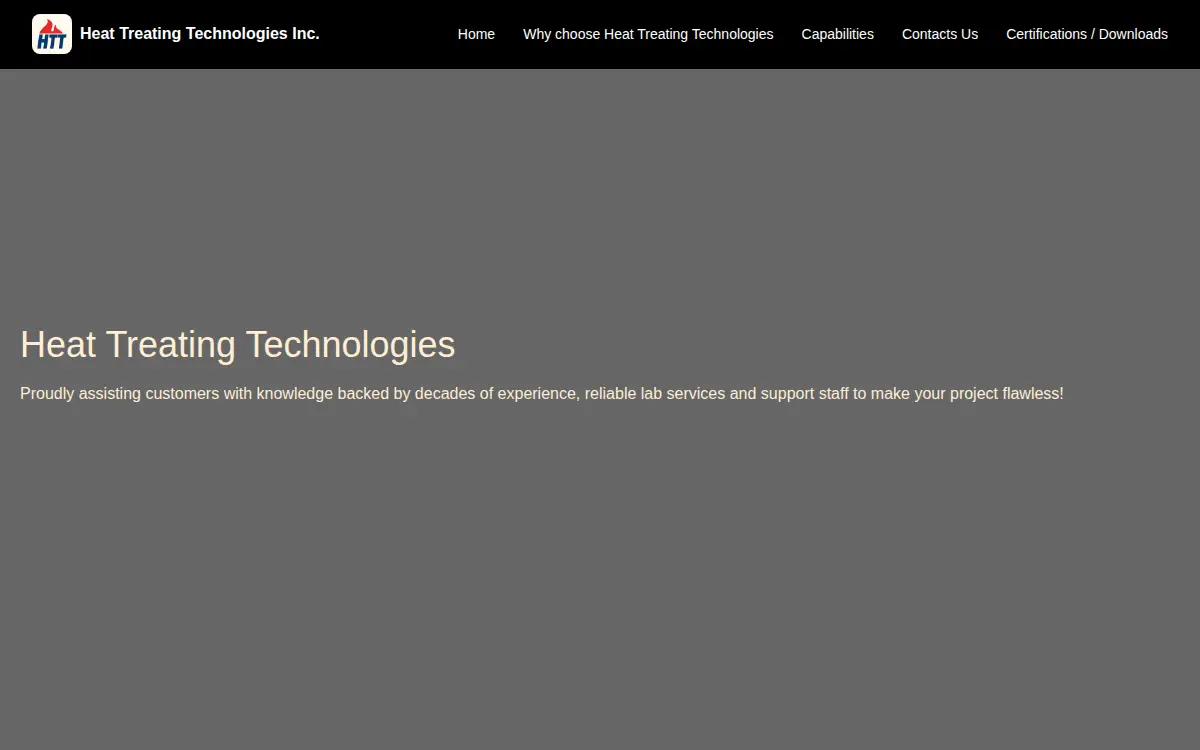 Homepage of Heat-treating Technologies, INC