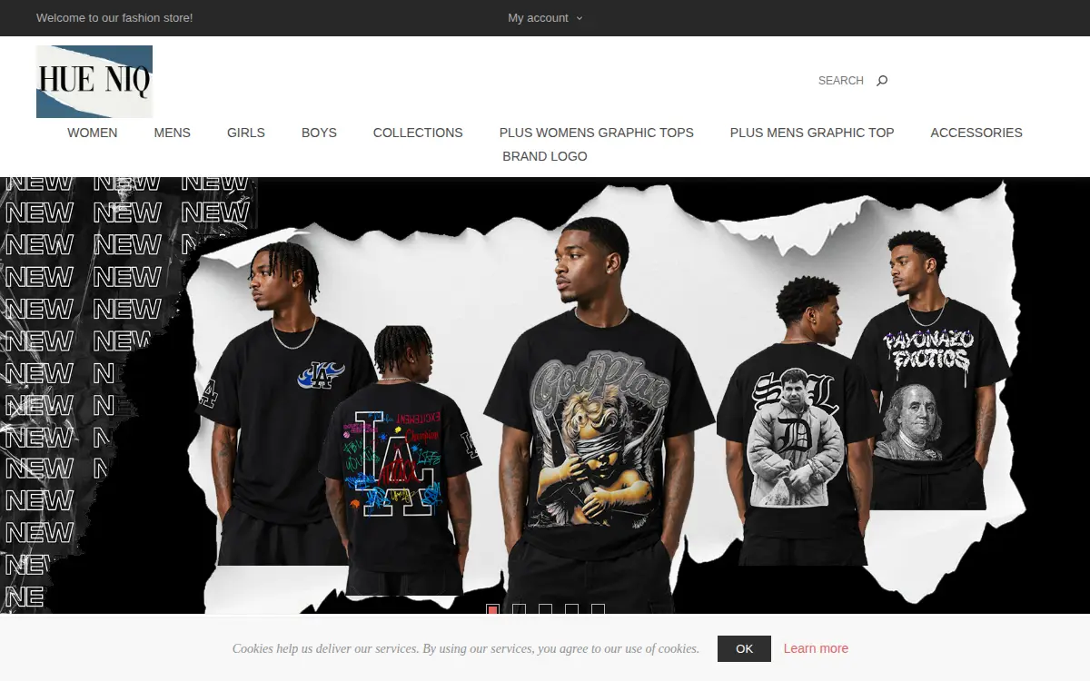 Homepage of Hue INC.