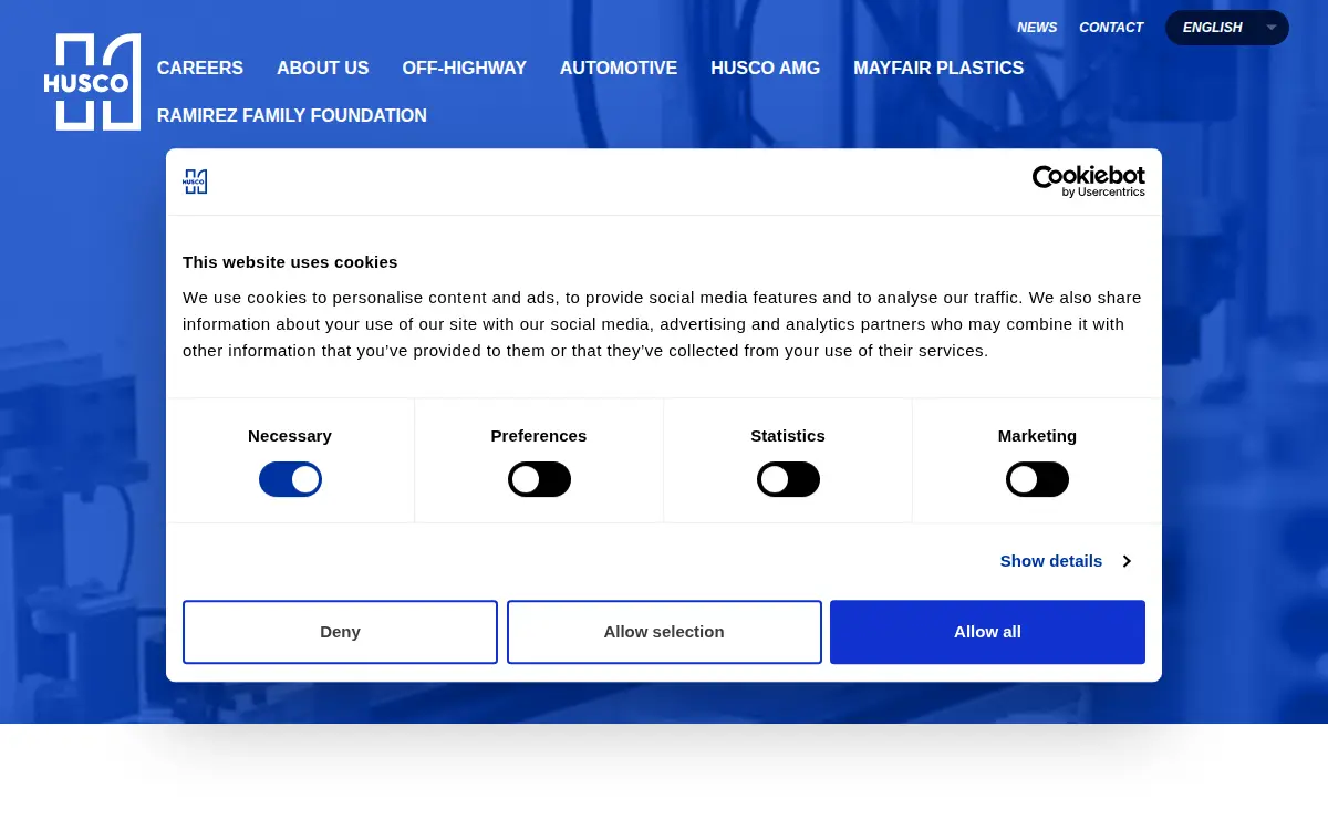 Homepage of Husco International, INC