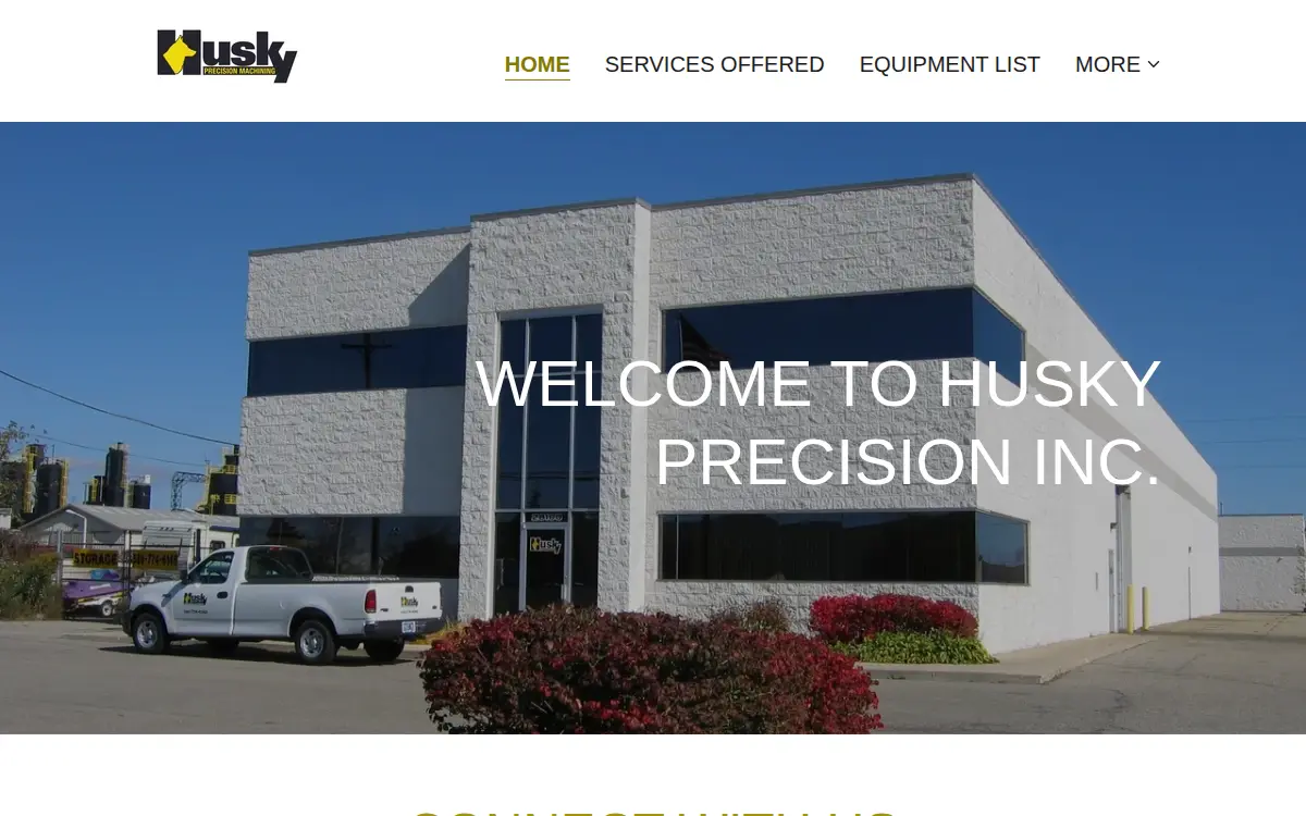 Homepage of Husky Precision, INC.