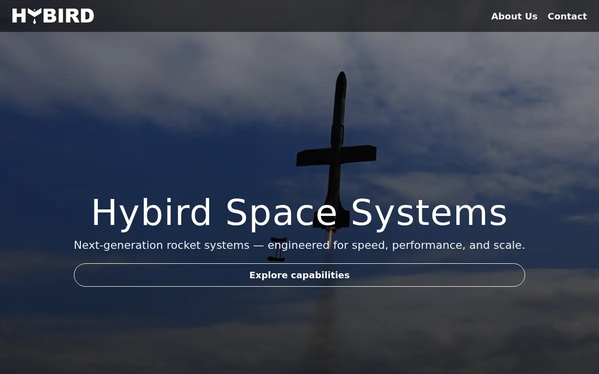 Homepage of Hybird Space Systems INC.
