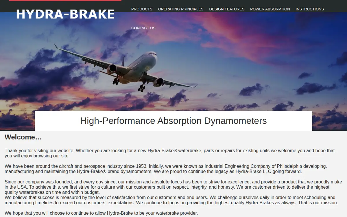Homepage of Hydra-brake LLC