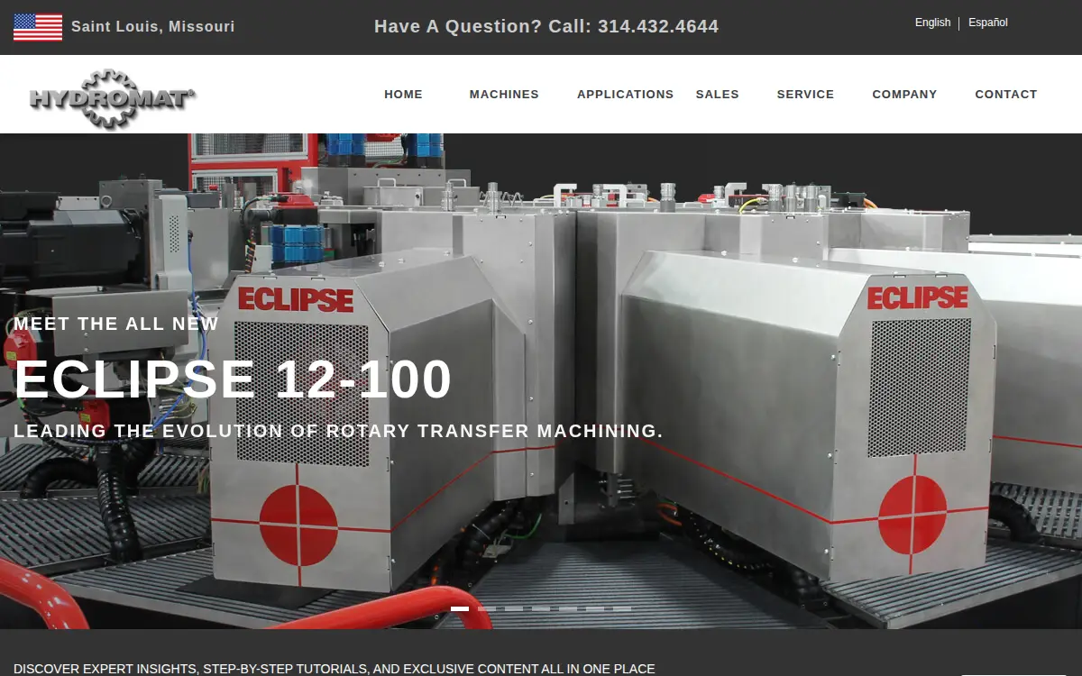 Homepage of Hydromat, INC