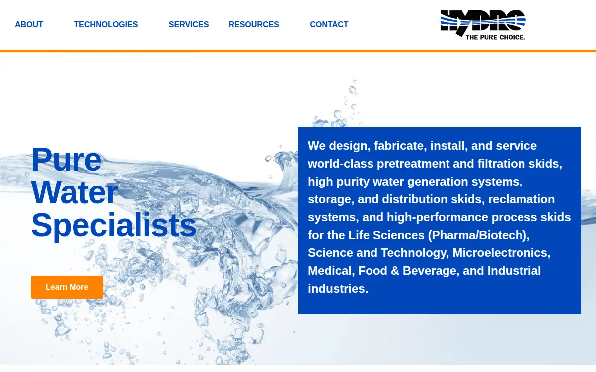 Homepage of Hydro Service & Supplies, INC.