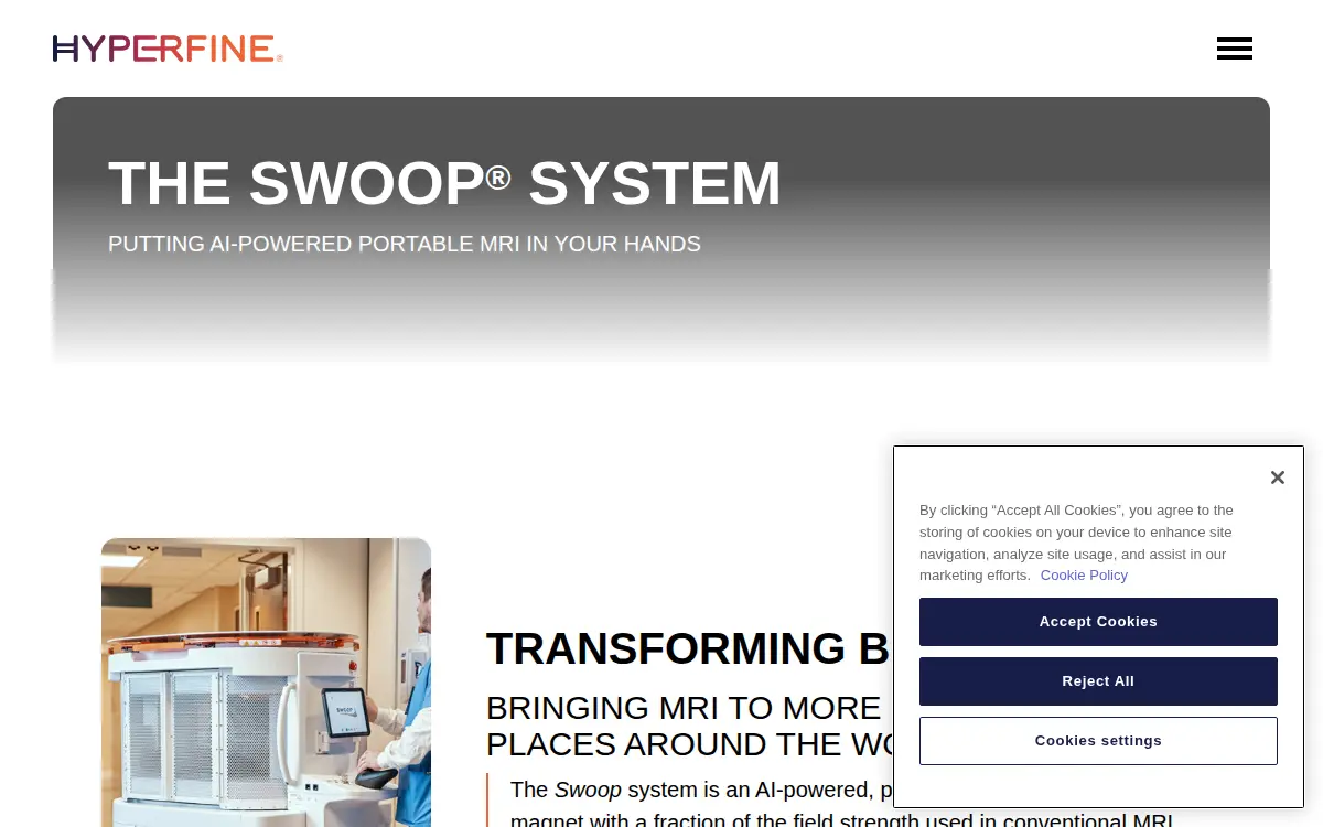 Homepage of Hyperfine Operations, INC
