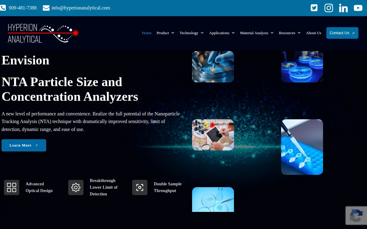 Homepage of Hyperion Analytical LLC