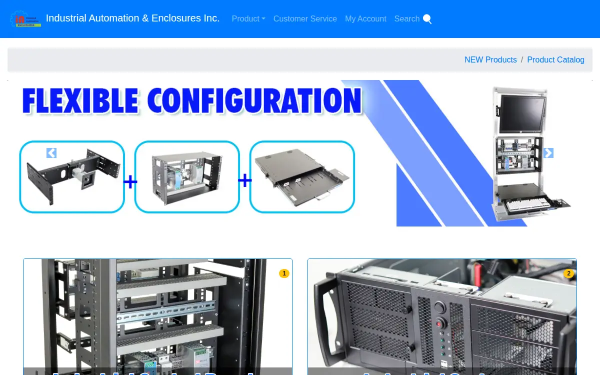 Homepage of Industrial Automation and Enclosures, INC.