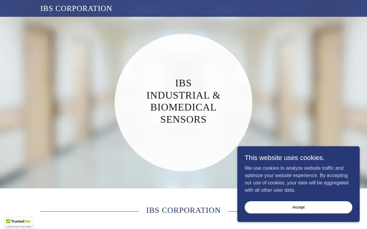 Homepage of Industrial & Biomedical Sensors Corporation