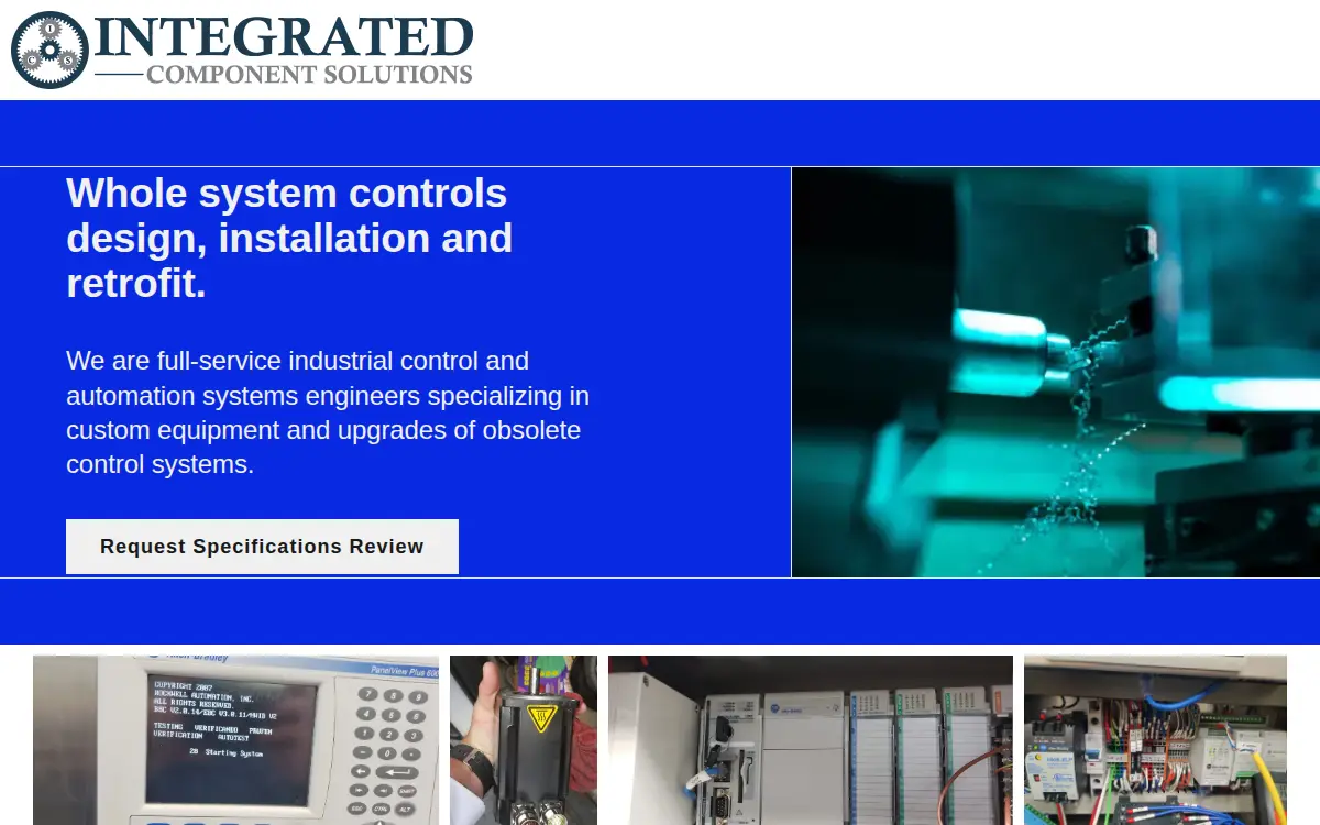 Homepage of Integrated Component Solutions LLC