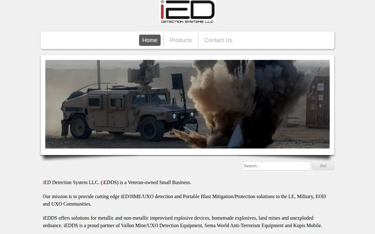 Homepage of Ied Detection Systems LLC