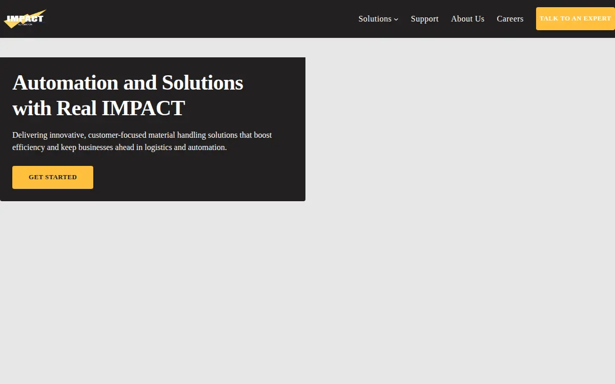 Homepage of Impact Automation, INC