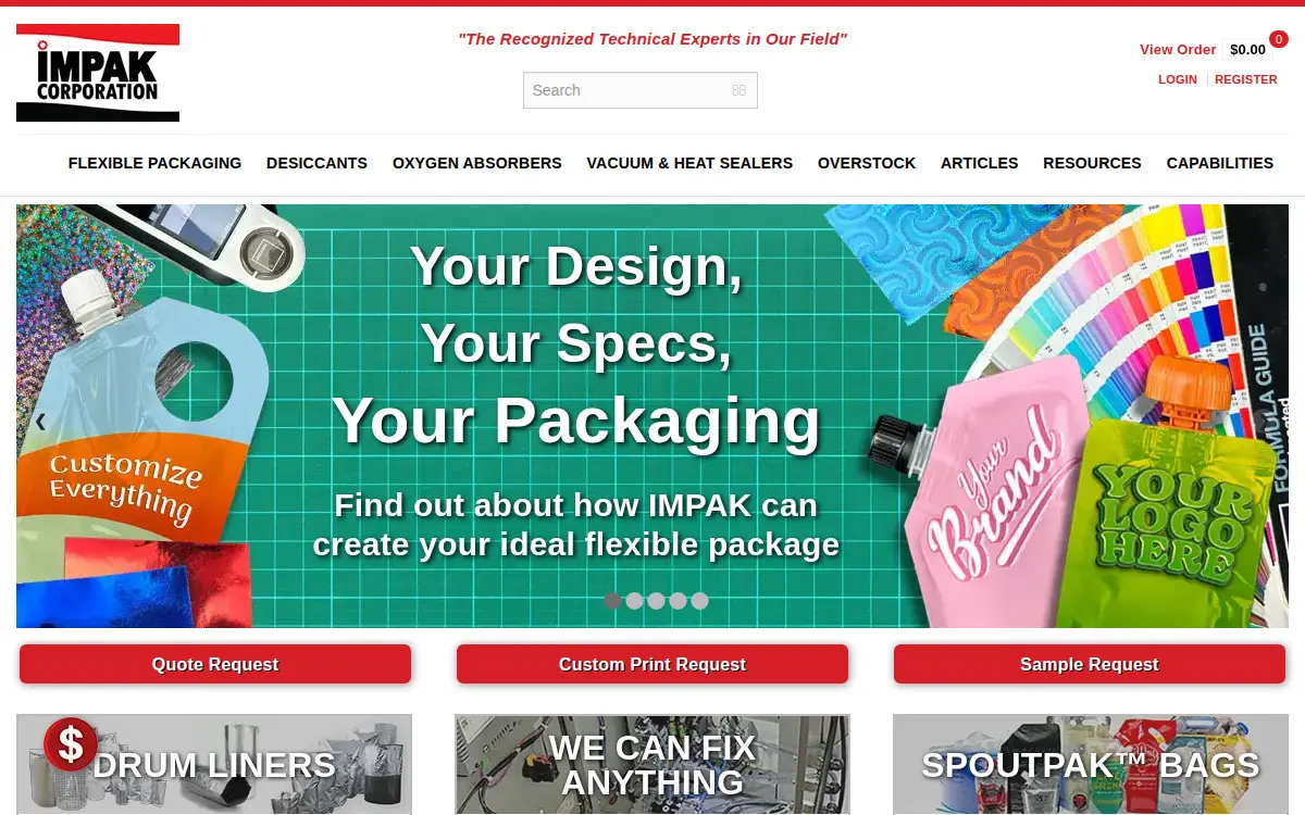 Homepage of Innovative Performance Packaging CORP.