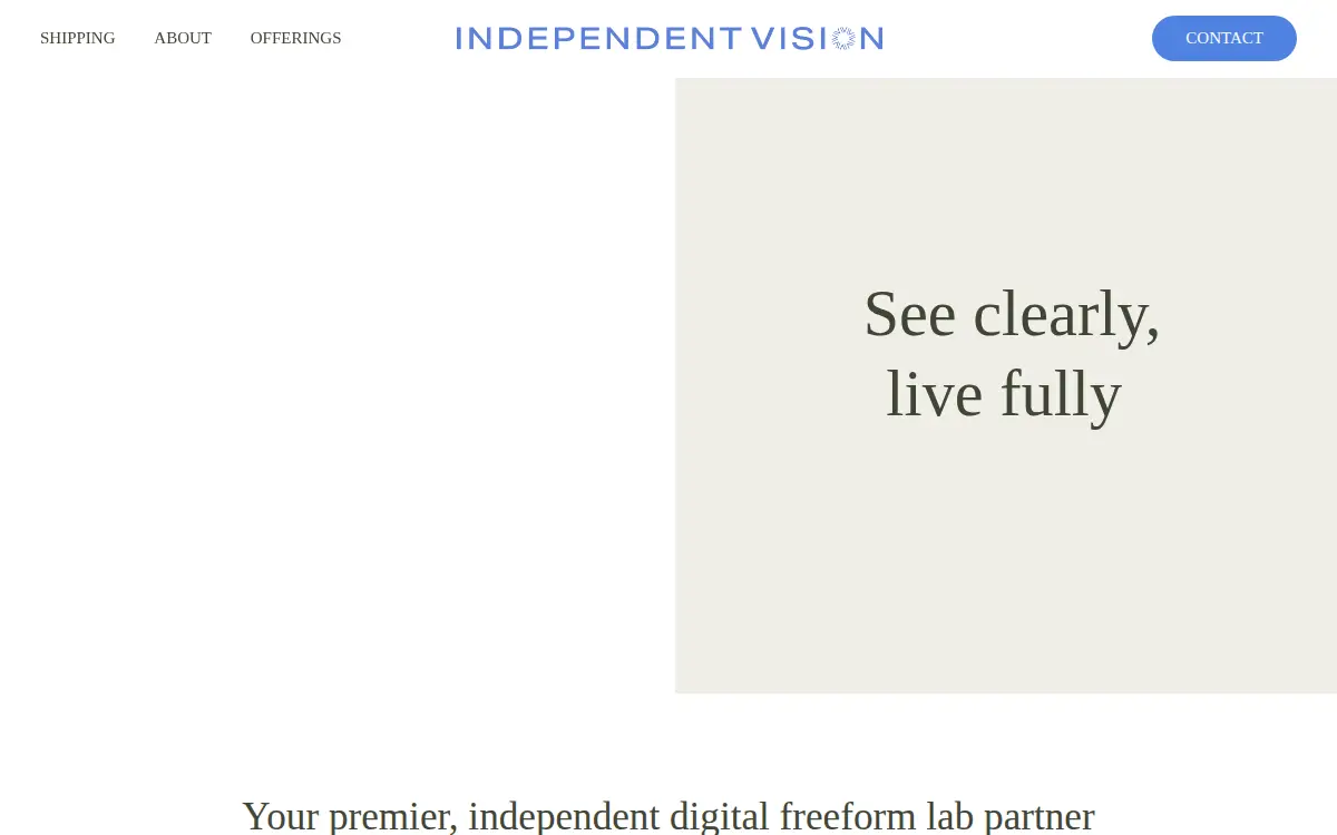 Homepage of Independent Optical Laboratories LLC
