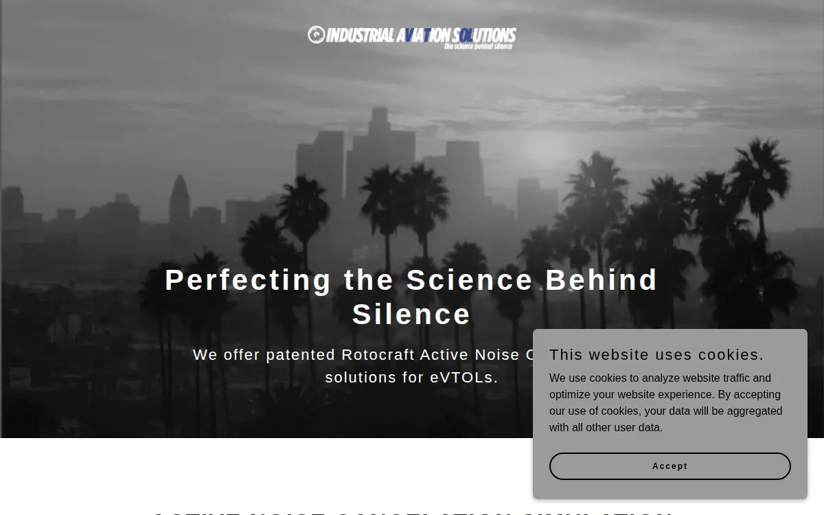 Homepage of Industrial Aviation Solutions, LLC