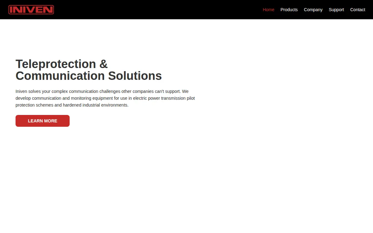 Homepage of Iniven LLC