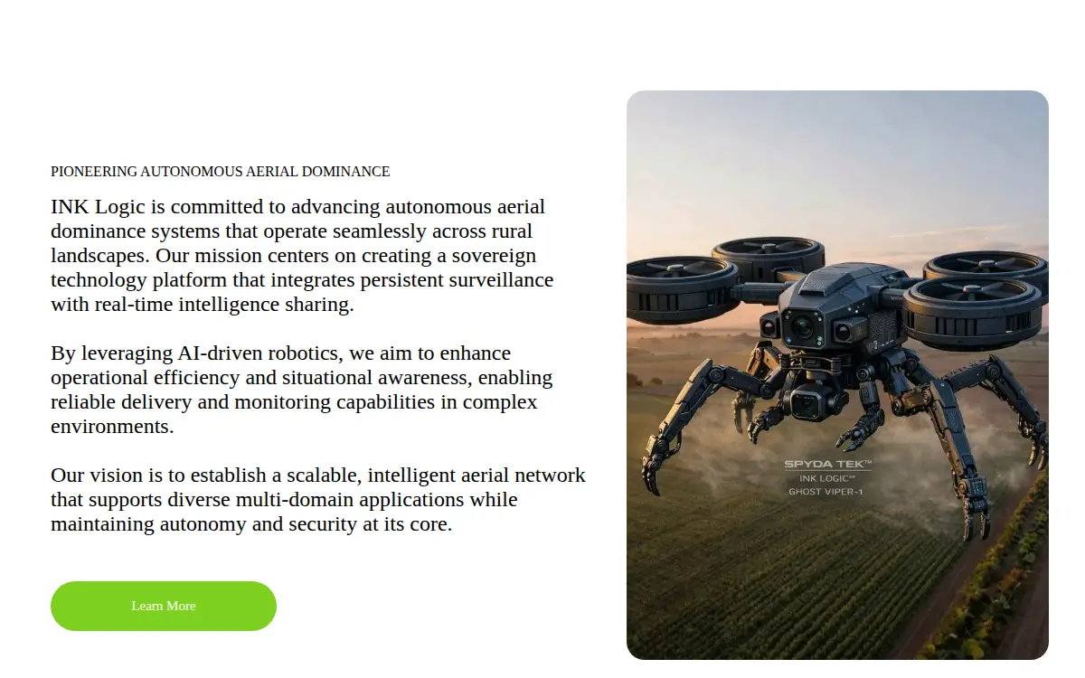Homepage of Ink Logic LLC