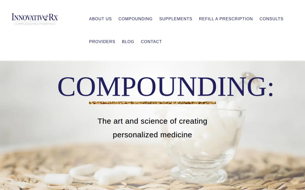 Homepage of Innovative Rx, P.c.