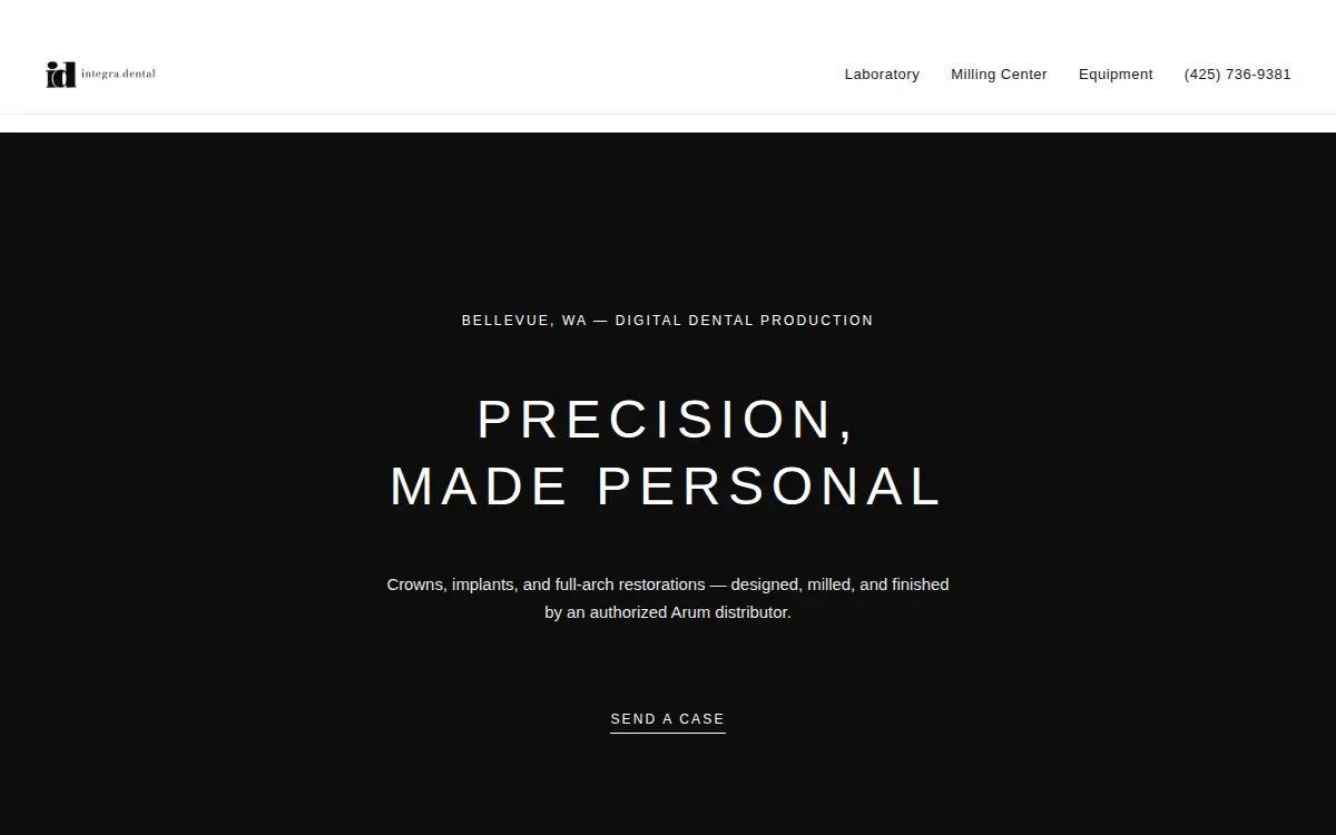 Homepage of Nova Dental LLC