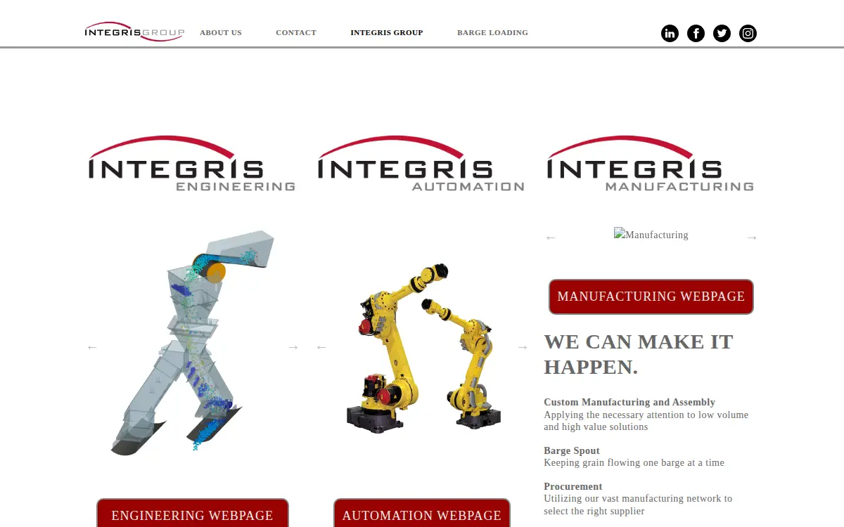 Homepage of Integris Group, LLC