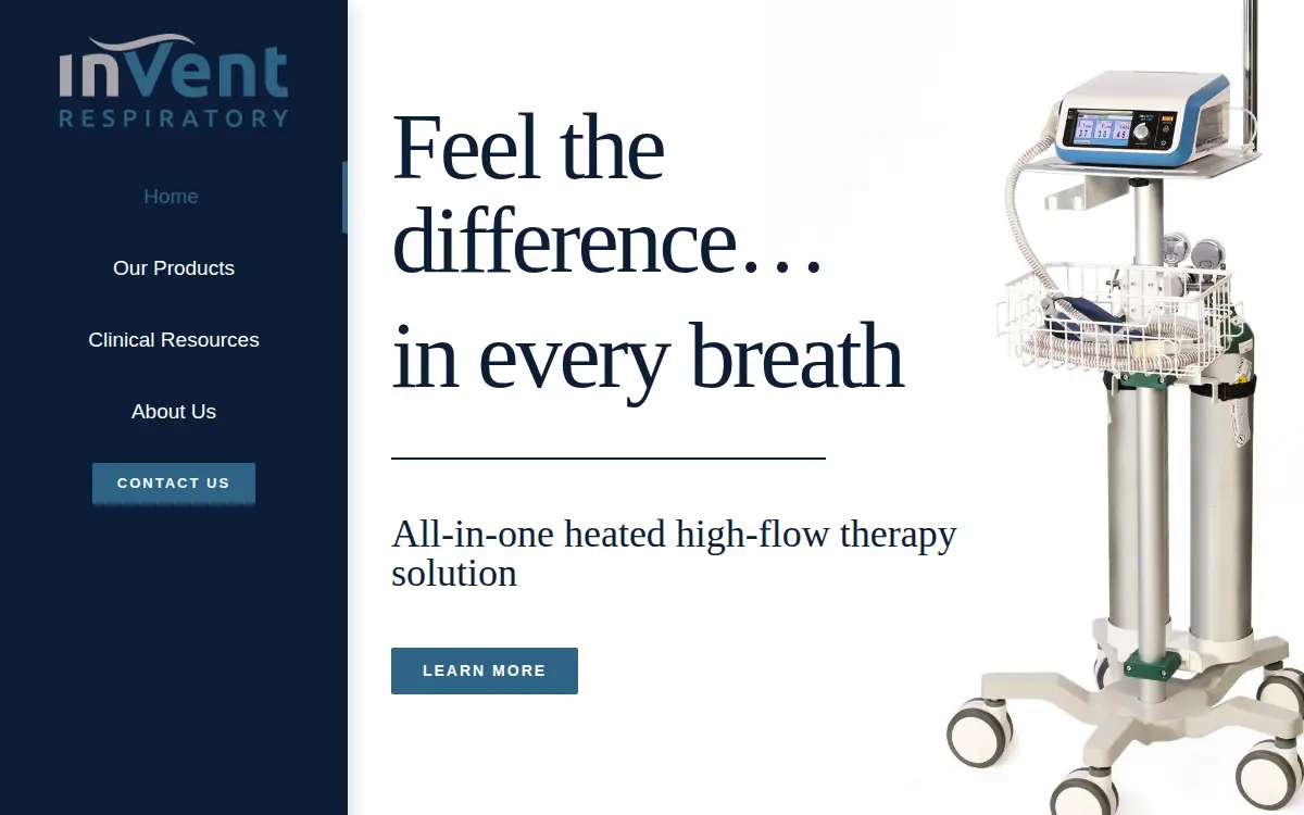 Homepage of Invent Medical Corporation