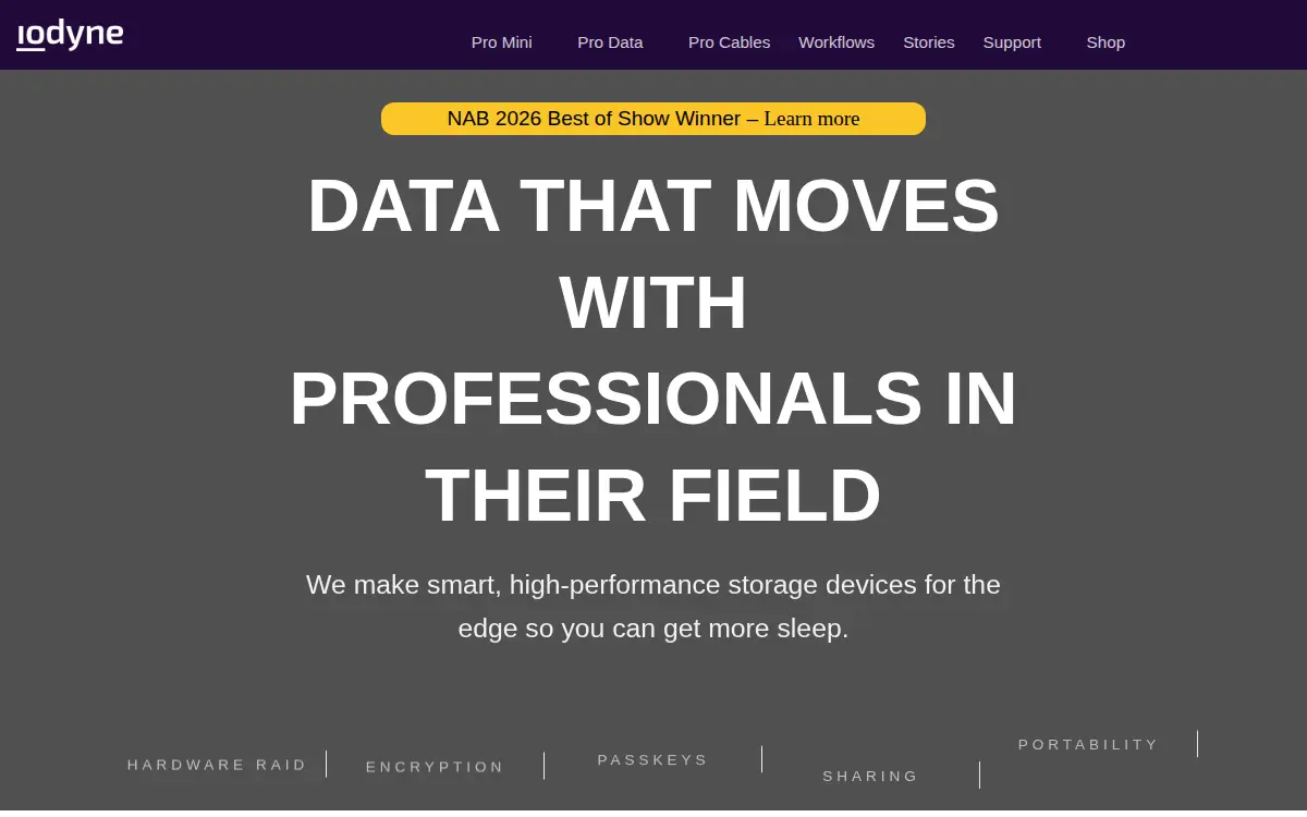 Homepage of Iodyne, LLC