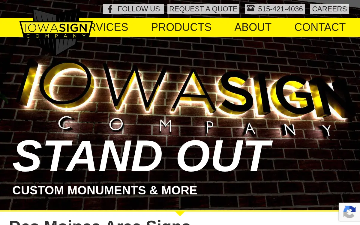 Homepage of Iowa Vinyl Graphics, LLC