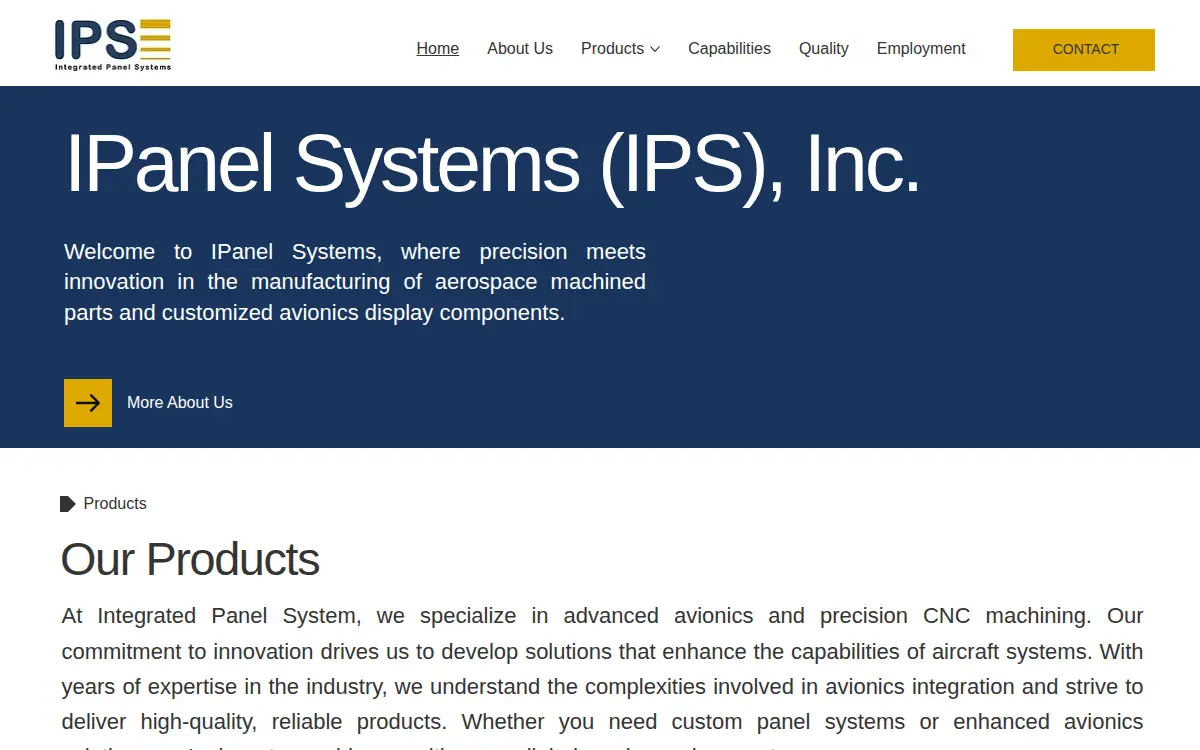 Homepage of Ipanel Systems (ips), INC.