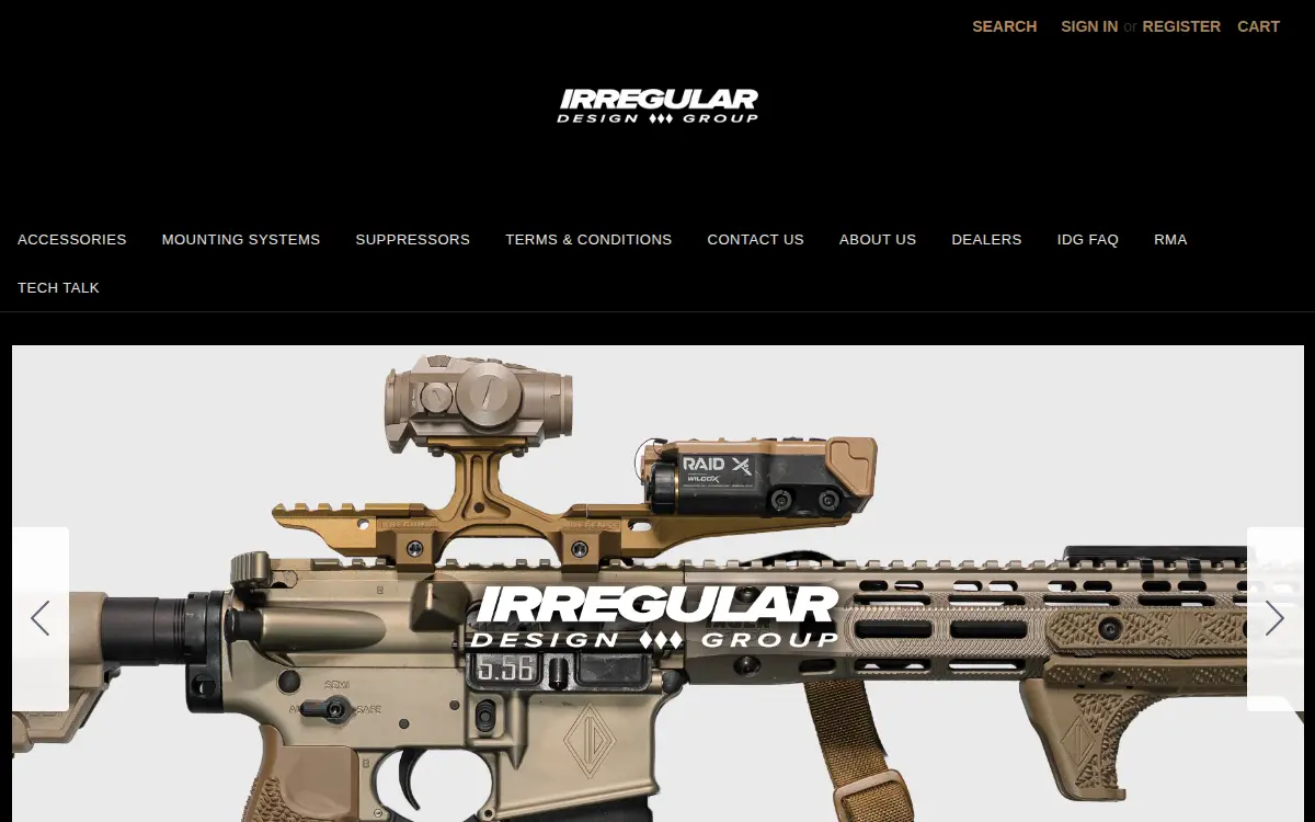 Homepage of Irregular Design Group, LLC