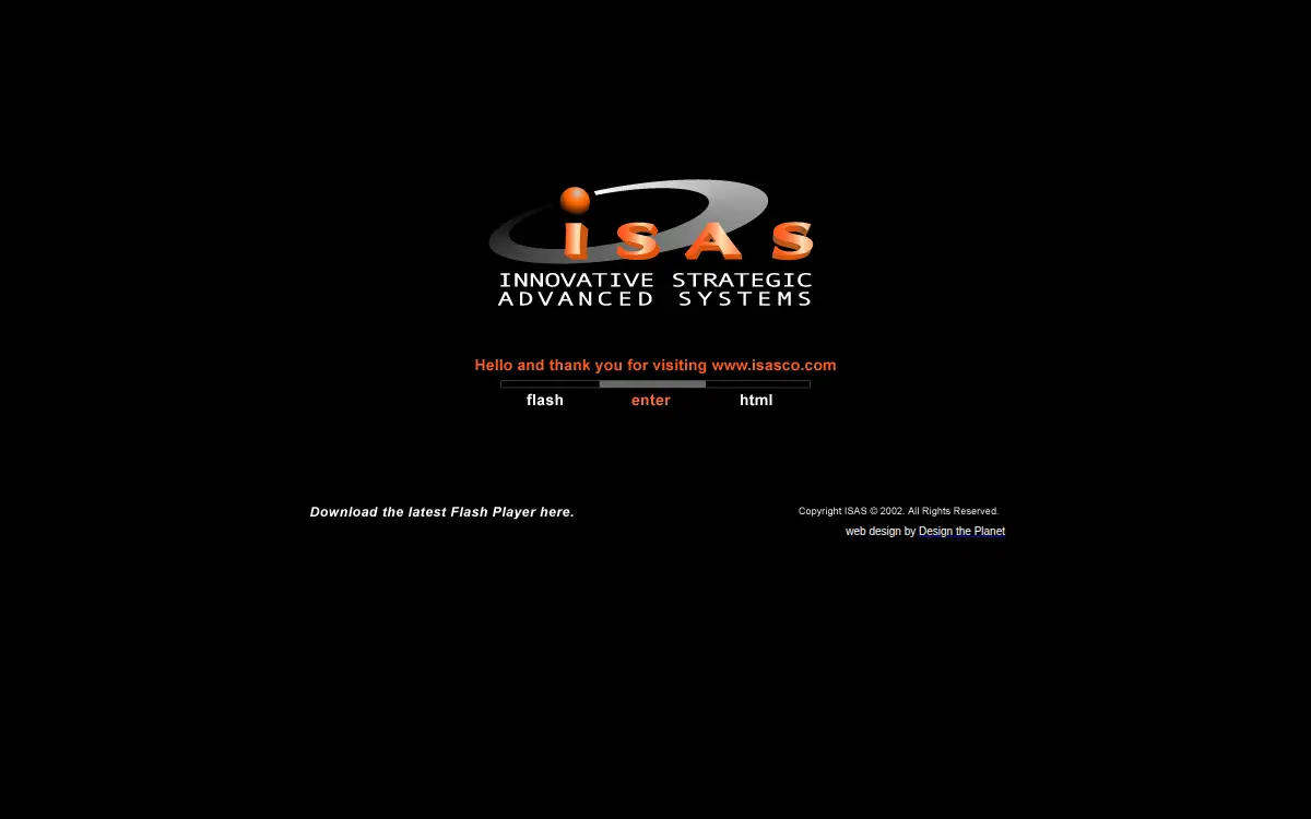 Homepage of Innovative Strategic Advanced Systems