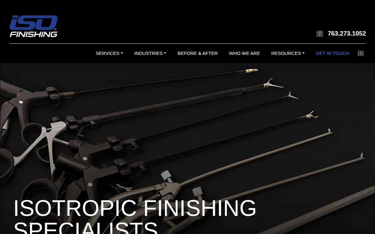 Homepage of Iso Finishing LLC