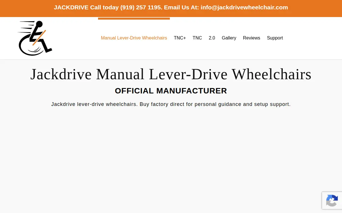 Homepage of Jackdrive Wheelchair LLC.