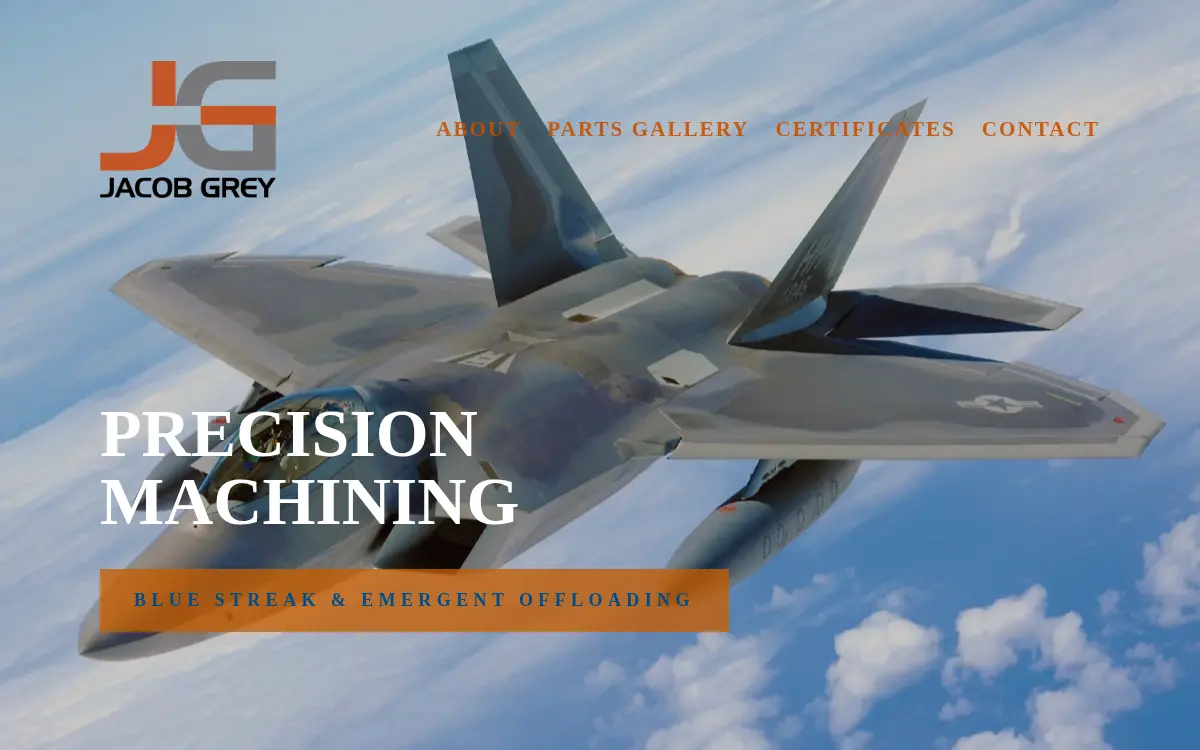Homepage of Jacob Grey Precision Machining LLC
