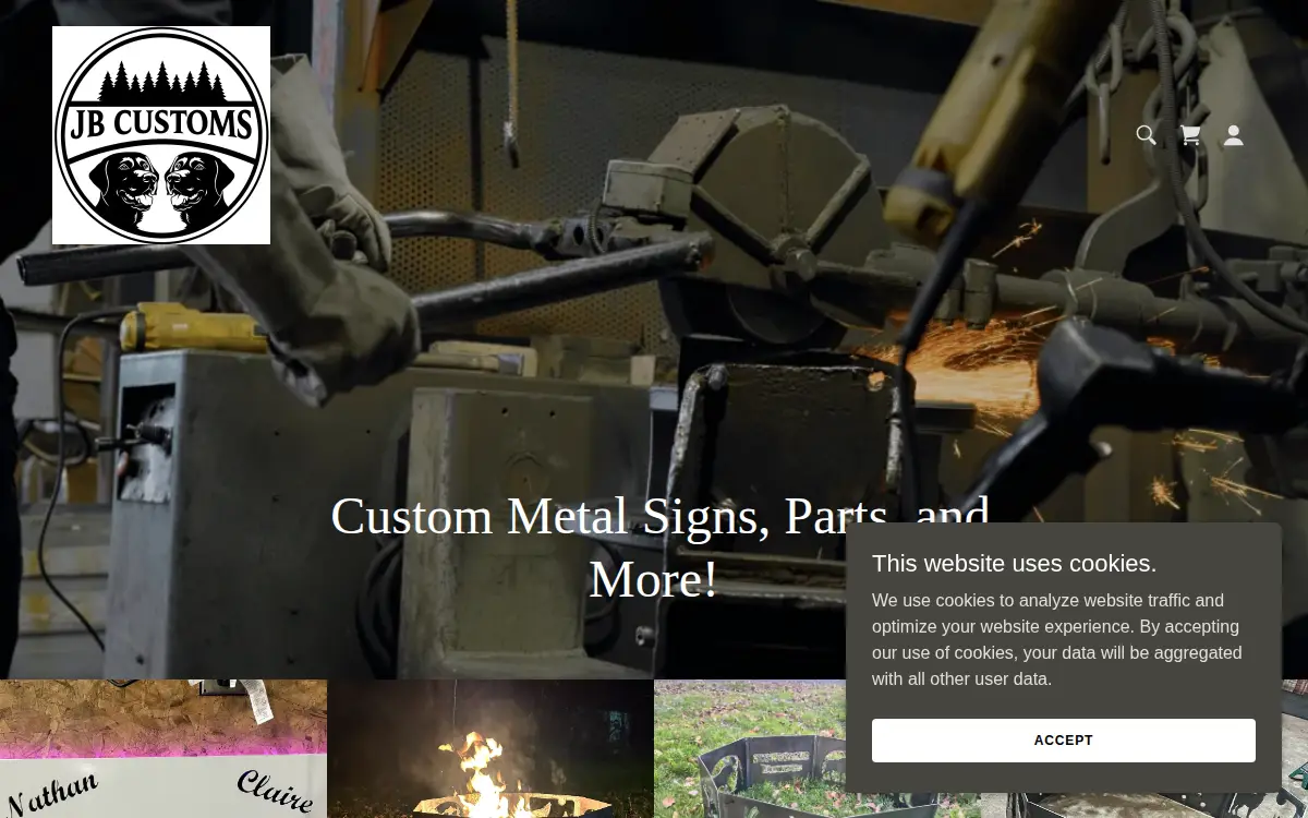 Homepage of Jbcustoms LLC