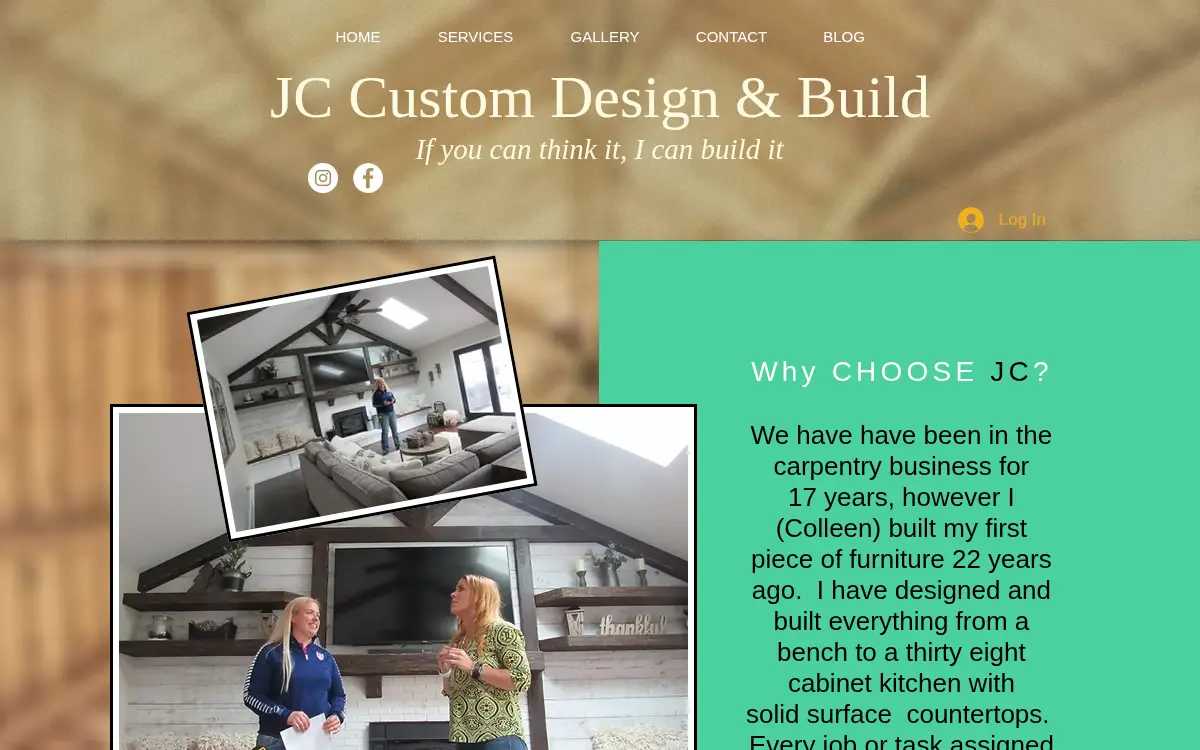 Homepage of Jc Custom Design & Build LLC