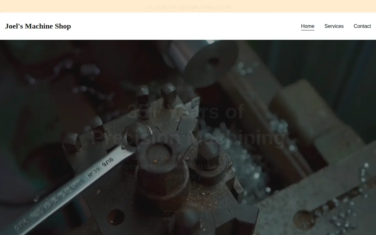 Homepage of Joels Machine Shop INC