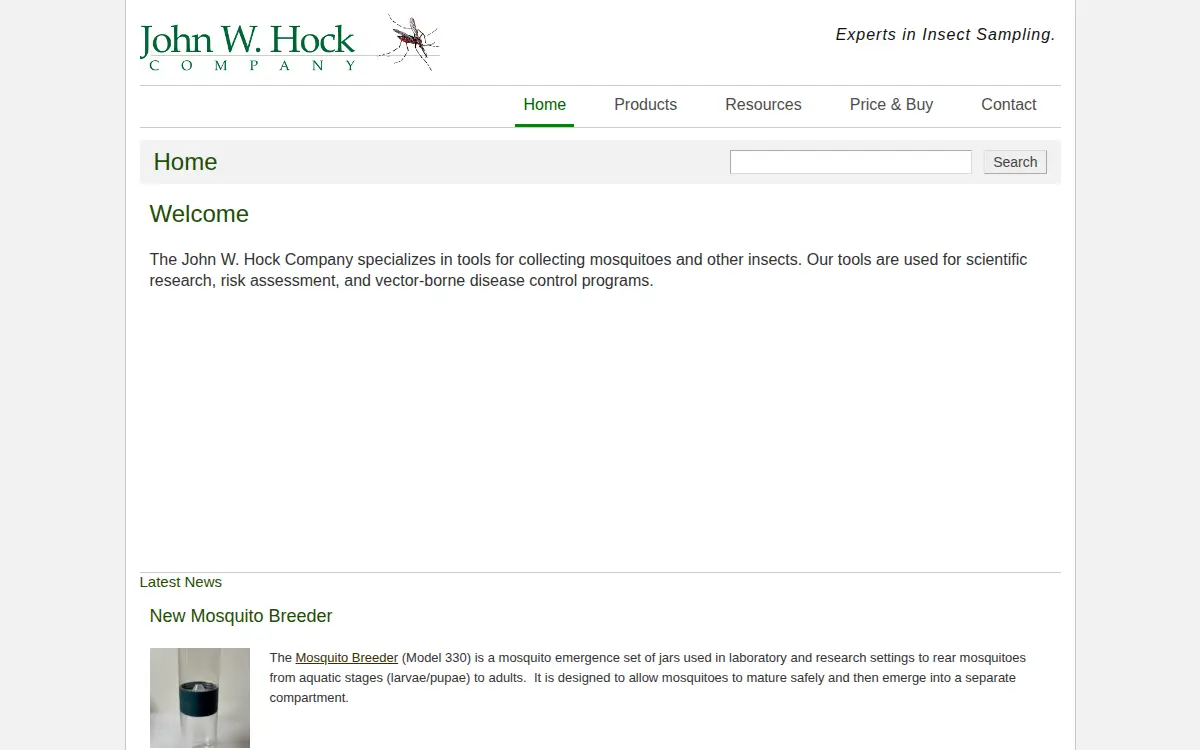 Homepage of Integrated Sampling Systems, LLC