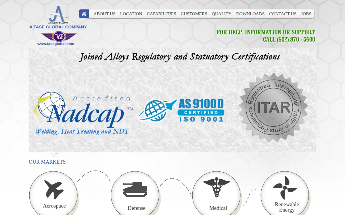 Homepage of Leading Edge Manufacturing, LLC