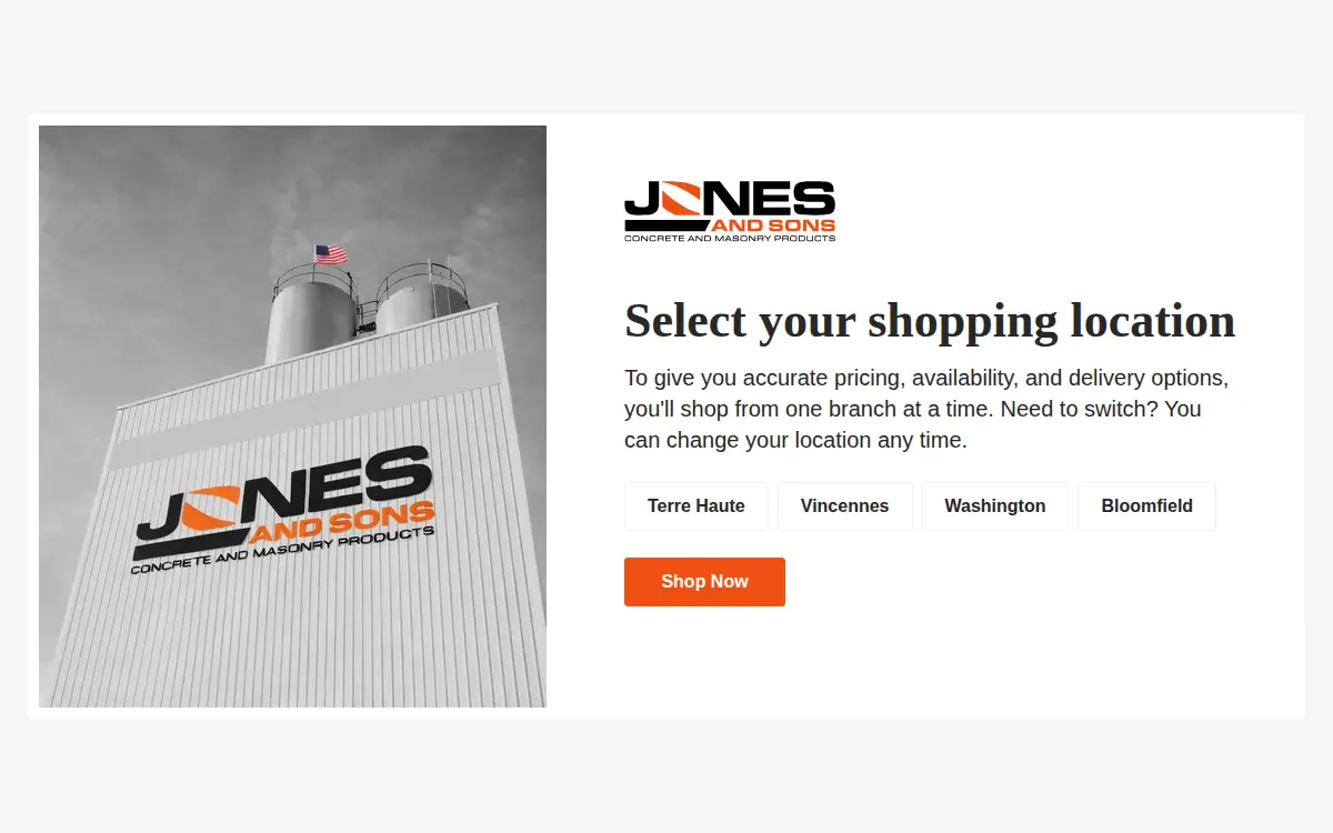 Homepage of Jones & Sons INC