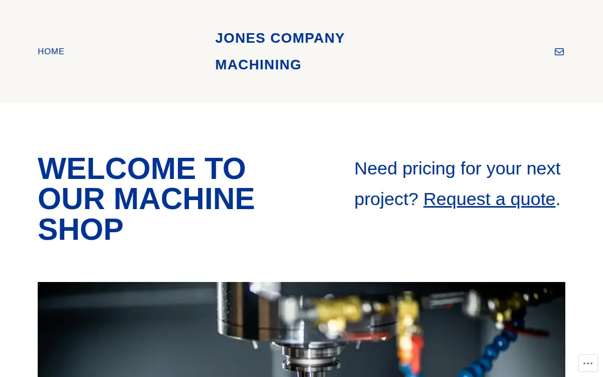 Homepage of Jones CO Machining LLC