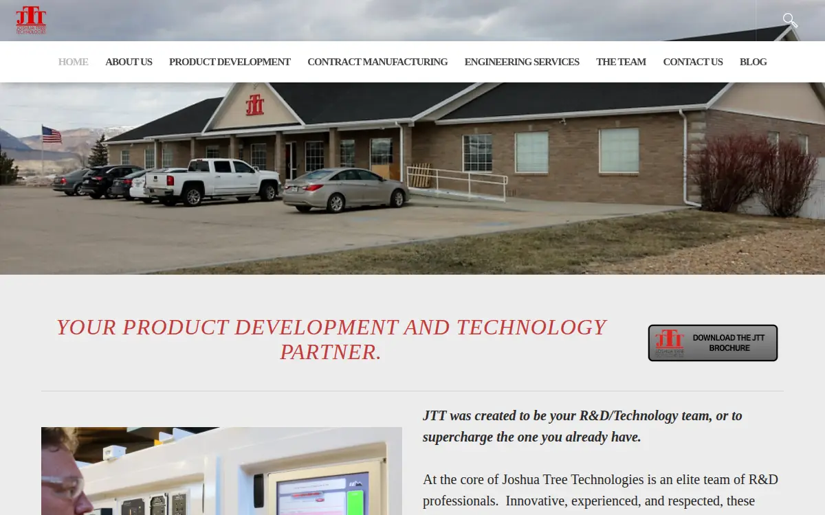 Homepage of Joshua Tree Technologies LLC
