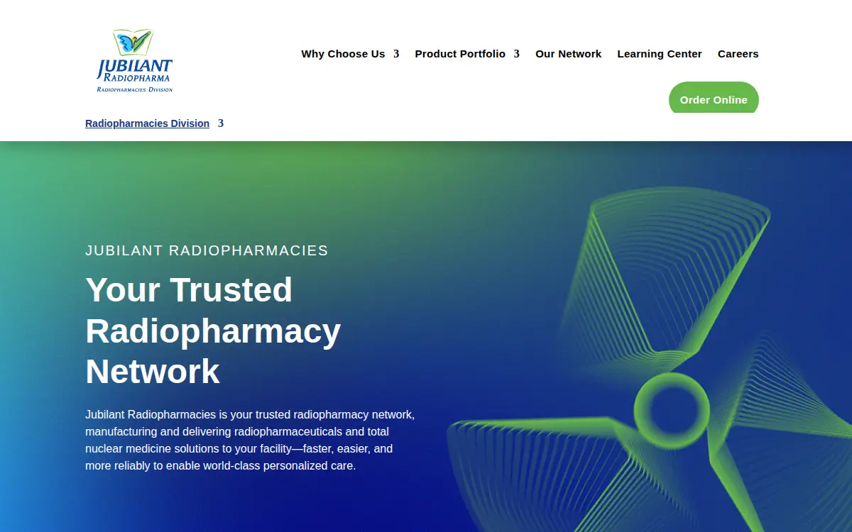 Homepage of Jubilant Draximage, INC.