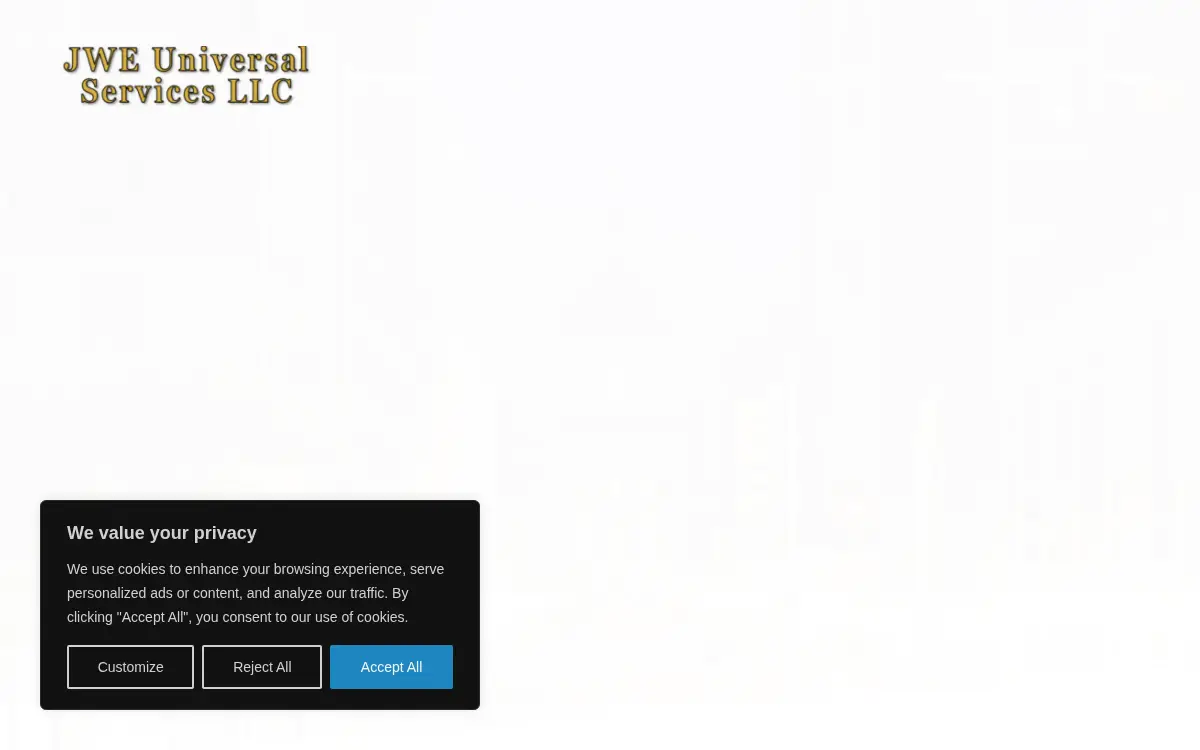 Homepage of Jwe Universal Services LLC