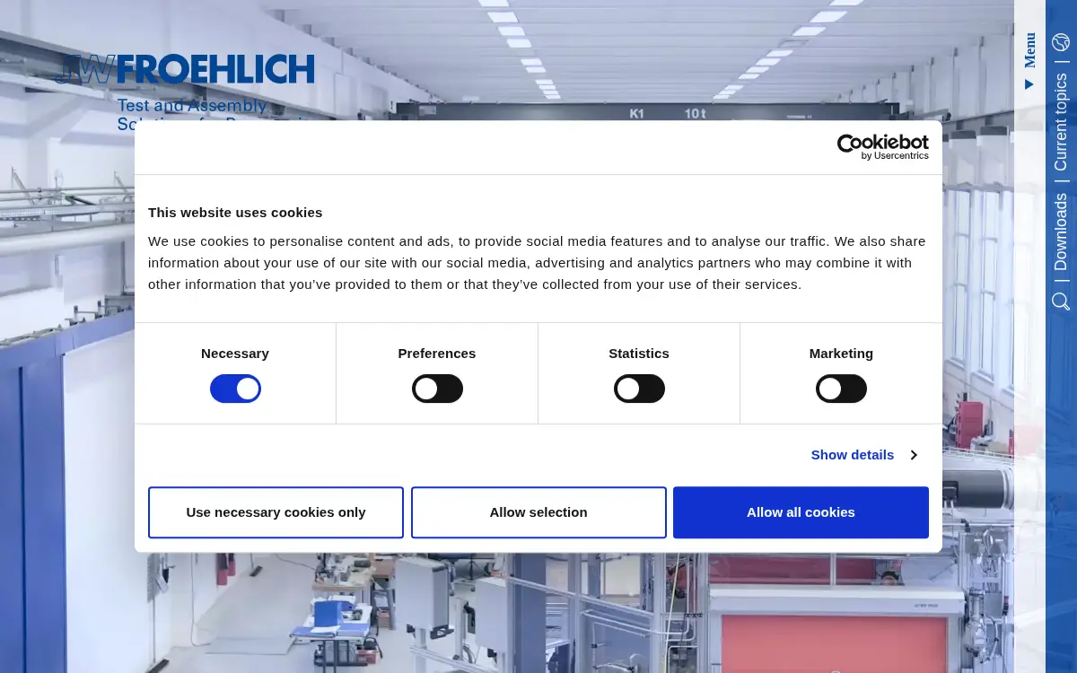 Homepage of J. W. Froehlich, INC.